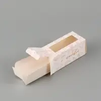 Коробка подарочная с окном &laquo;С любовью&raquo;, 12&times;5.5&times;5.5 см, самосборная