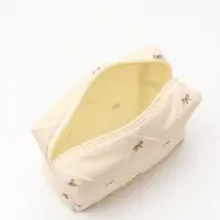 Косметичка кирпичик бантики, 19*8*10, бежевый