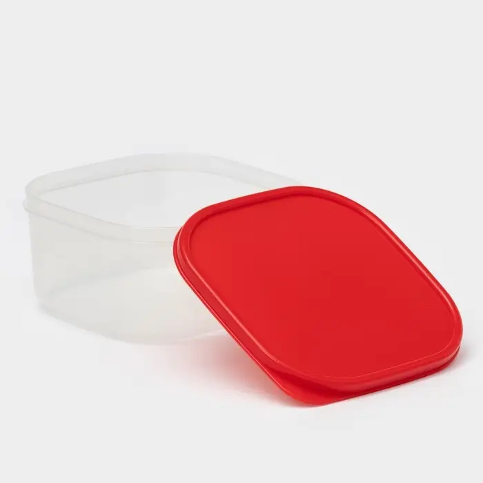Контейнер квадратный Доляна, пищевой, 700 мл, цвет красный Контейнер квадратный Доляна, пищевой, 700 мл, цвет красный