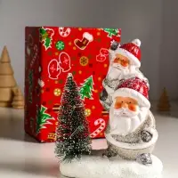 Сувенир керамика свет "Два Деда Мороза у ёлочки" 12х7х16 см Сувенир керамика свет "Два Деда Мороза у ёлочки" 12х7х16 см