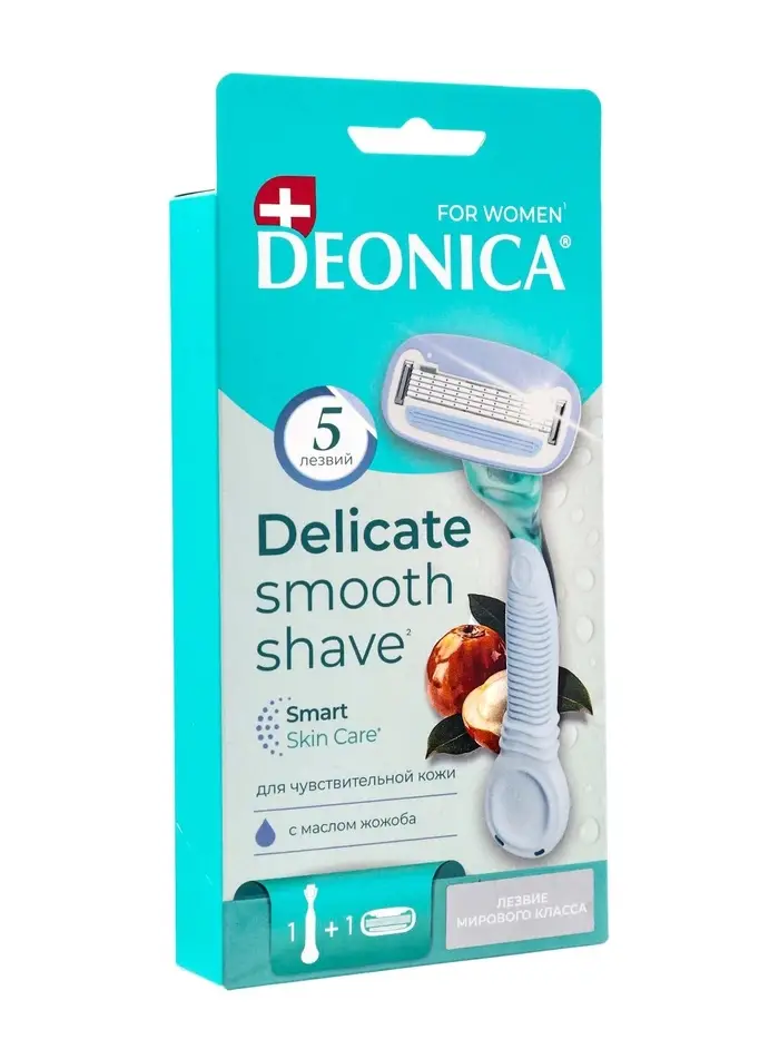 Бритвенный станок со сменной кассетой DEONICA 5 FOR WOMEN Бритвенный станок со сменной кассетой DEONICA 5 FOR WOMEN