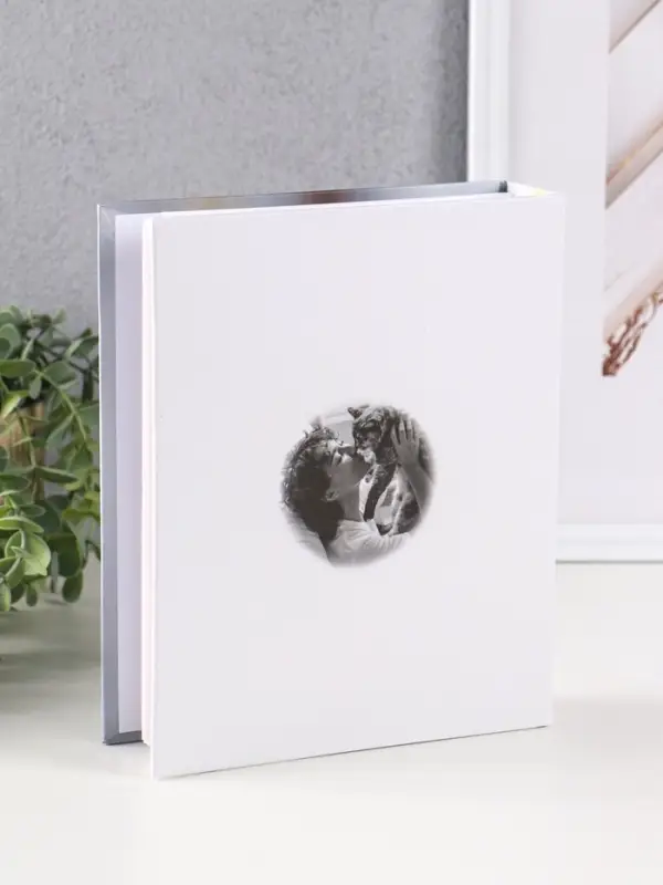 Фотоальбом 200 фото 10X15см, "Белая кошечка",ПП карм.