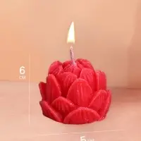 Свеча фигурная формовая &laquo;Лотос&raquo;, 5&times;5&times;6 см, соевый воск