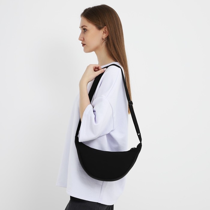 Сумка женская из текстиля, 30х17х6 см, чёрный цвет