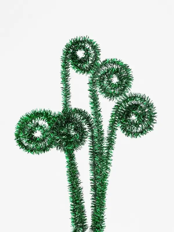 Синельная проволока &laquo;Блеск&raquo;, набор 50 шт., зелёная, 30 см