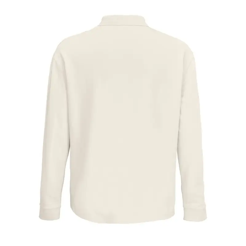Рубашка поло оверсайз с длинным рукавом Heritage, молочная, размер XXL