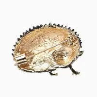 Брошь &laquo;Ежик&raquo; с цветами, цвет серый в серебре