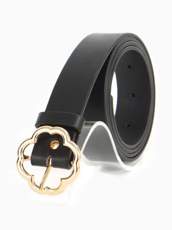 Ремень женский, 110&times;2.8 см, с пряжкой металл, чёрный