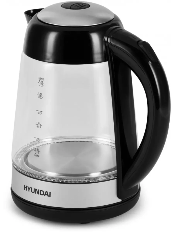 Чайник HYK-G3803 1,7л 2200Вт черный (стекло)
