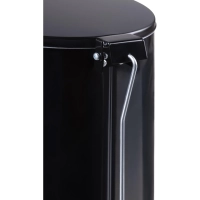 Ведро мусорное с педалью 20л стальное, черное, 250х400мм
