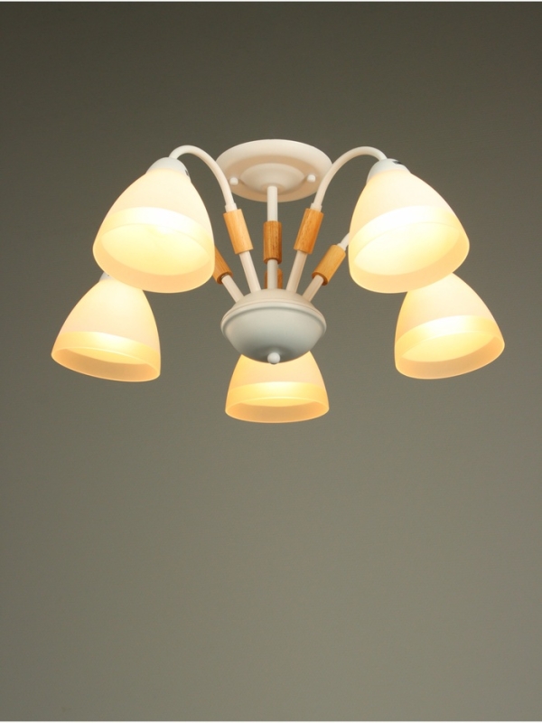 Люстра Люстра "Нельсен" 5хЕ27 40Вт белый 57х57х25 см