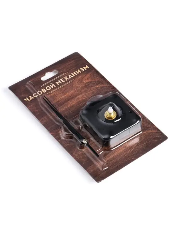 Часовой механизм со стрелками &laquo;Соломон-5&raquo;, плавный ход, шток 16 мм, стрелки 60/84/85 мм, чёрные