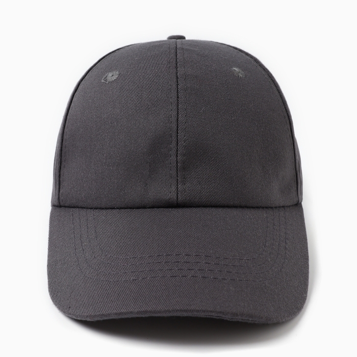 Кепка однотонная MINAKU, серая, размер 52-54 Кепка однотонная MINAKU, серая, размер 52-54