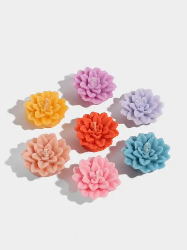 Свеча &laquo;Цветок&raquo;, 5&times;5&times;2 см, соевый воск, МИКС