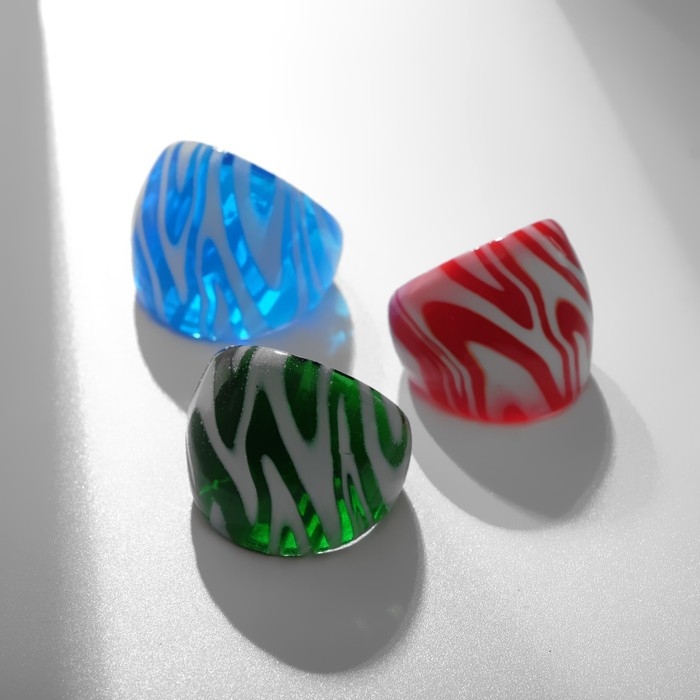 Кольцо «Муранское стекло» волны, цвет МИКС