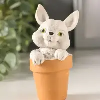 Статуэтка "Кролик в горшке" 9х5 см, цветной