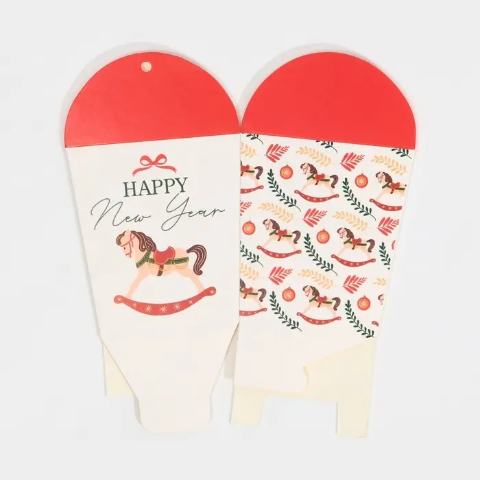 Бонбоньерка новогодняя «Лошадка», 7,5 х 8 х 7,5 см, Новый год