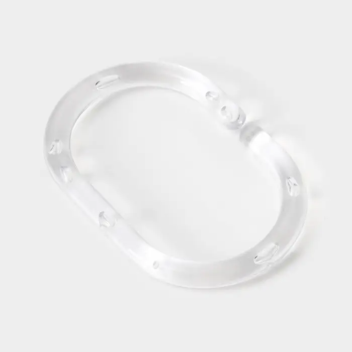 Кольца для штор Доляна, в ванную, пластик, 12 шт., 5.9&times;3.9 см, прозрачные