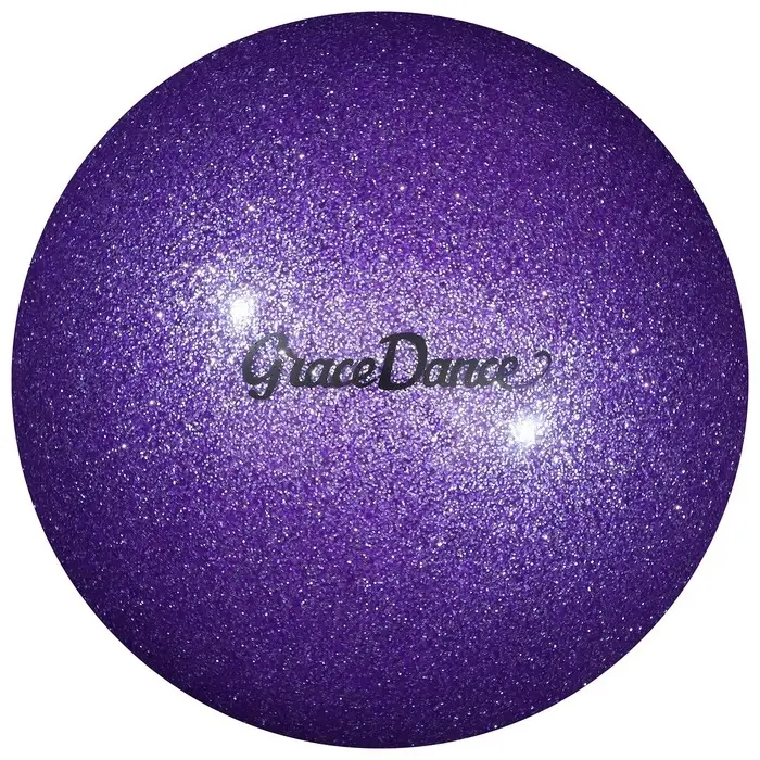 Мяч для художественной гимнастики с блеском Grace Dance, 16.5 см, 280 г, цвет сиреневый