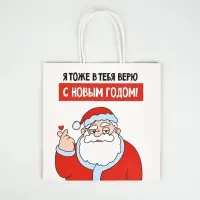 Пакеты подарочные новогодние &laquo;Новый год&raquo;, 22&times;22&times;11 см, 10 шт.