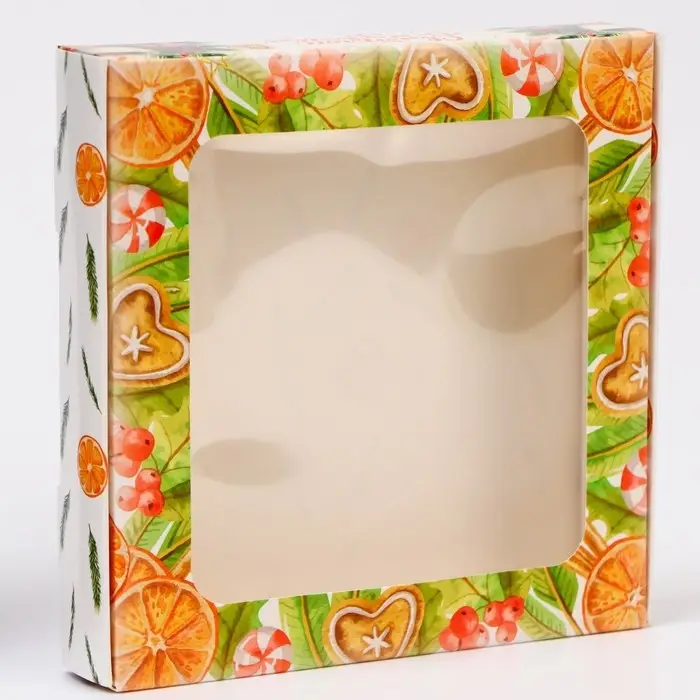 Подарочная коробка сборная с окном «Пусть сбываются мечты», 16×16×3 см Подарочная коробка сборная с окном «Пусть сбываются мечты», 16×16×3 см