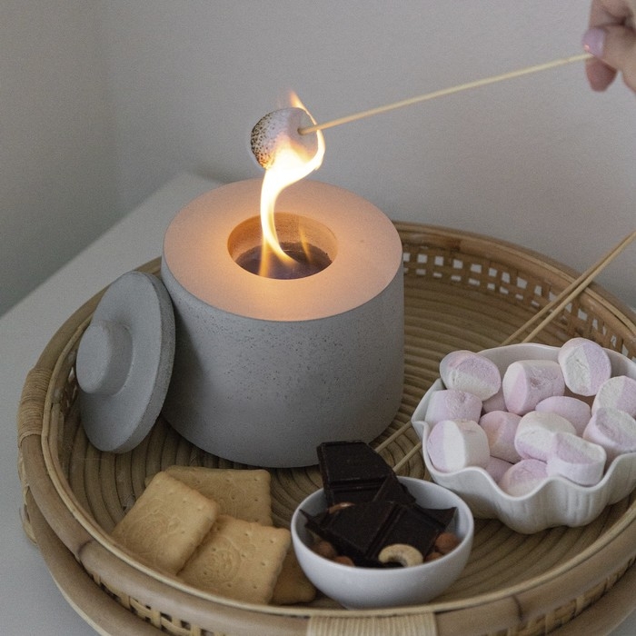 Биокамин настольный Биокамин настольный "Цилиндр" 14 х 11 см, топливо и спички в комплекте