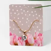 Кулон «Стразинка», белый в золоте, 40 см Кулон «Стразинка», белый в золоте, 40 см