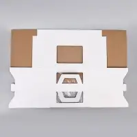 Коробка под торт 2 окна, с ручками, белая, 26&times;26&times;26 см