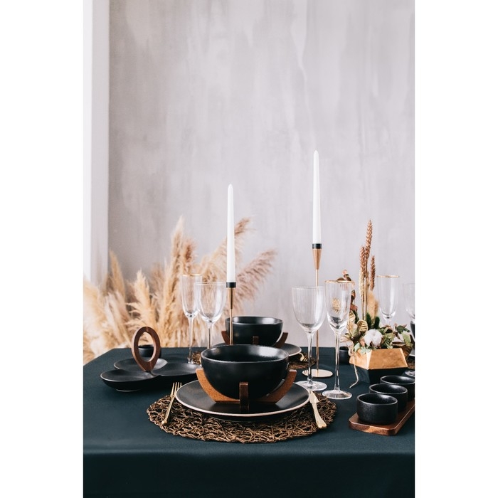 Миска фарфоровая на подставке из бамбука Magistro «Галактика», 1,2 л, 18×18×8,5 см, цвет чёрный Миска фарфоровая на подставке из бамбука Magistro «Галактика», 1,2 л, 18×18×8,5 см, цвет чёрный