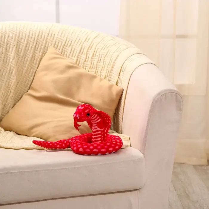 Мягкая игрушка &laquo;Змея. Кобра&raquo;, 55 см, цвет красный