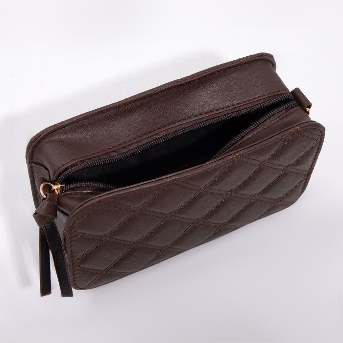 Сумка кросс-боди на молнии, цвет коричневый Сумка кросс-боди на молнии, цвет коричневый