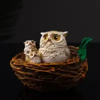 Фигурка полистоун &laquo;Совушки в гнезде&raquo;, 7.5&times;10&times;9.2 см
