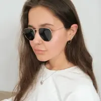 Очки солнцезащитные &laquo;OneSun. Круглые&raquo;, uv 400, линза 4.5&times;5.5 см, цвет золотой, чёрный