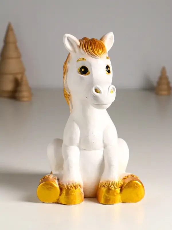 Копилка Копилка "Радостный конь" 20 см, белый
