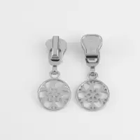 Бегунок для молнии &laquo;Трактор&raquo;, №5, &laquo;Снежинка&raquo;, 10 шт., цвет никель