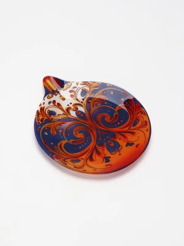 Тарелка в форме ёлочного шара &laquo;Синяя&raquo;, 18,6x22,2 см