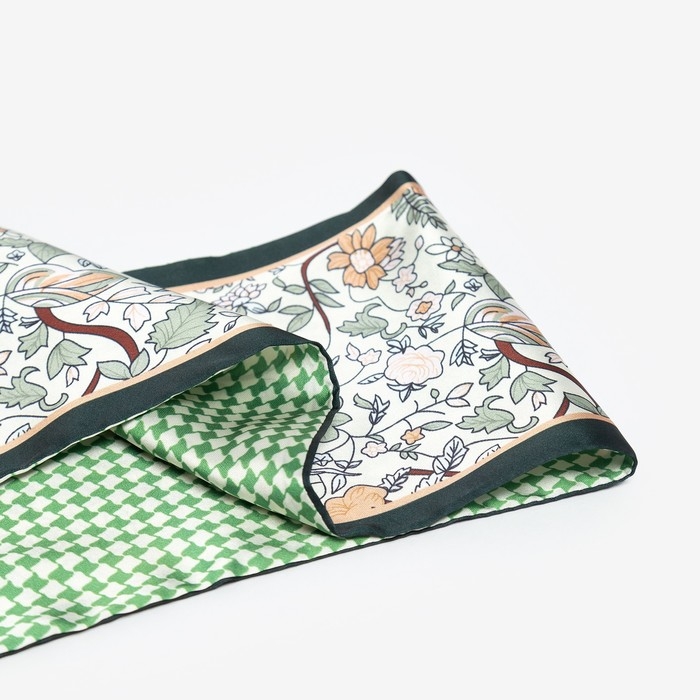 Платок женский MINAKU р-р 14*145 см, цвет зелёный Платок женский MINAKU р-р 14*145 см, цвет зелёный