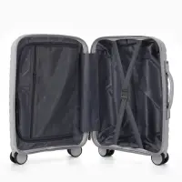 Чемодан на съёмных колёсах, 18", кодовый замок, 33&times;16&times;49 см, серый