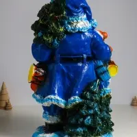 Фигура "Дед мороз" 52х32х26,5 см, синий
