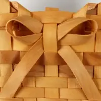 Корзина плетёная для хранения, 18&times;12.5&times;9.5 см, ручка h=15.5 см, секвойя, цвет натуральный