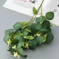 Цветы искусственные «Эвкалипт популус цветущий», h=65 см, белые