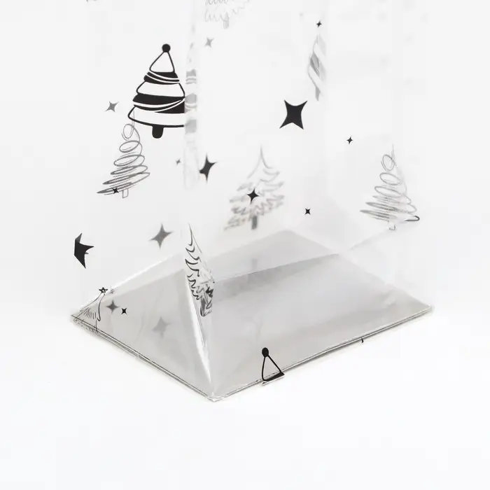 Пакет подарочный новогодний с жёстким дном 6×8×30 см Пакет подарочный новогодний с жёстким дном 6×8×30 см