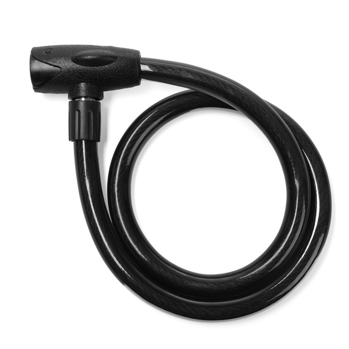 Замок навесной велосипедный ТУНДРА, 23х1200 мм, специальный ключ с пластиковой ручкой Замок навесной велосипедный ТУНДРА, 23х1200 мм, специальный ключ с пластиковой ручкой