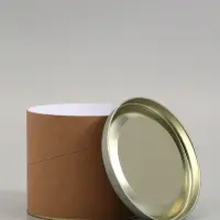 Тубус 120&times;100 мм (80 мм внутренняя высота), картон, металлическая крышка