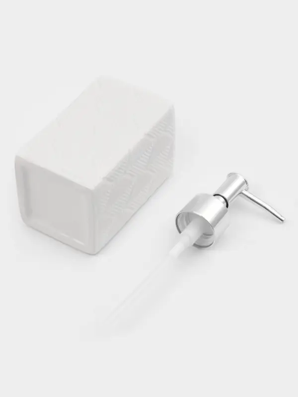 Набор для ванной Набор для ванной "Лепесток", 3 предмета (дозатор для мыла, стакан, мыльница), цвет белый