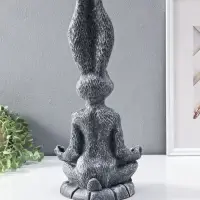 Фигура - подставка для мелочей &laquo;Заяц с лотосом&raquo;, 20&times;16&times;43 см, античный