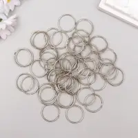 Основа для брелока кольцо металл серебро набор 50 шт 2х2 см Основа для брелока кольцо металл серебро набор 50 шт 2х2 см