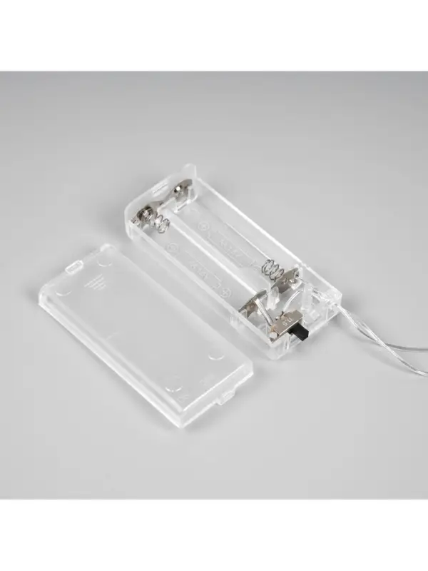 Светодиодная верхушка на ёлку &laquo;Звезда белая&raquo;, 16 см, 10 LED, от батареек ААх2, фиксинг, свечение красное