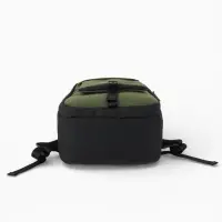 Рюкзак, 27*13*38,5 см, 2 отд 4н/карм, Комби, Водонепрон. дно, зеленый/черн