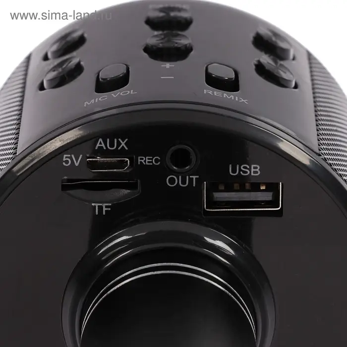 Микрофон для караоке Luazon LZZ-56, WS-858, 1800 мАч, чёрный